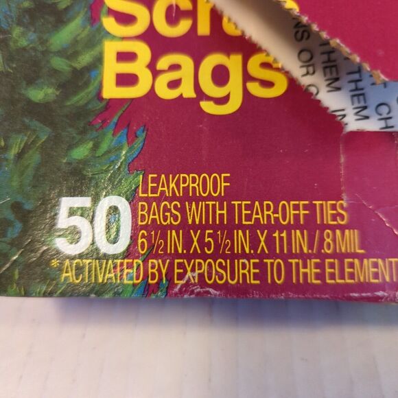 Hefty Degradable Scrap Bags New Open Box Of 26 Bags Vintage 80s Trash Waste - Picture 2 of 8